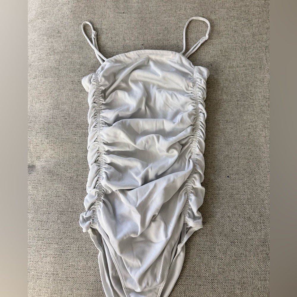 Free People ruched bodysuit.